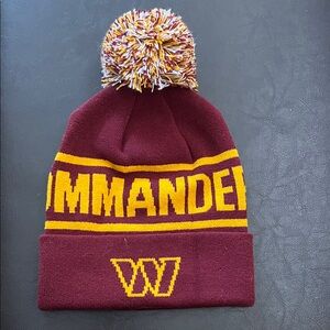 NFL Maroon and Yellow Beanie with Pom Pom